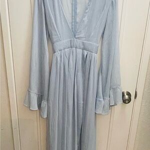 Showpo Light Blue Long Sleeve Dress